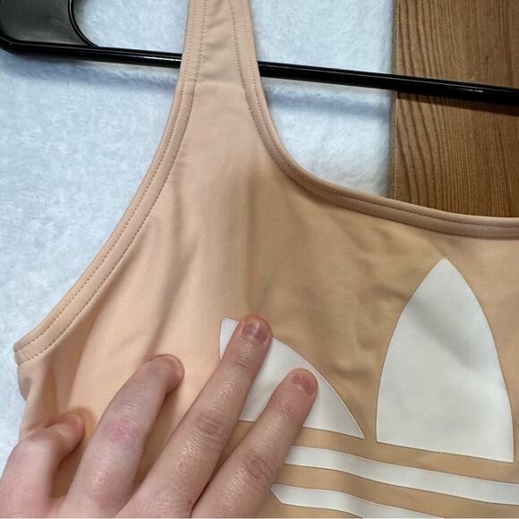 Adidas Swim Trefoil Light Pink Sleeveless One Piece Swimsuit Size S - Picture 9 of 12